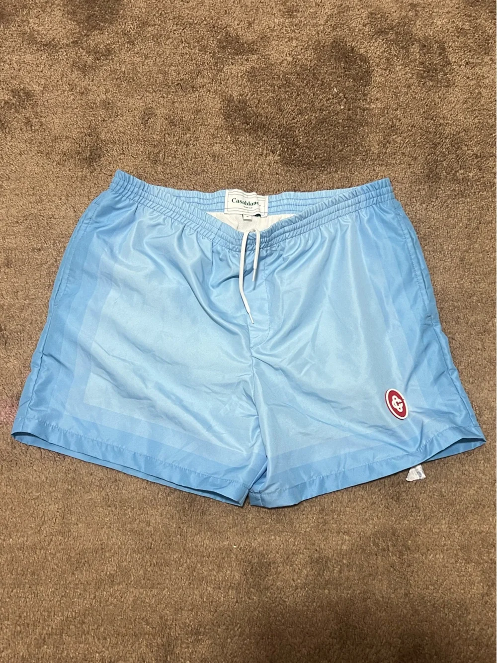 Casual Blue Men’s Athletic Shorts with Elastic Waist
